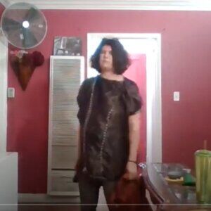 Trees Naturals Barber Shop Satin Tunic with Tribal Trim